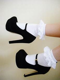 White Frilly Socks