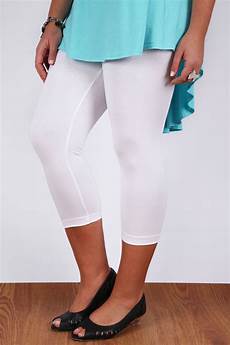 White Cropped Leggings