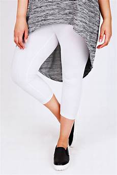 White Cropped Leggings