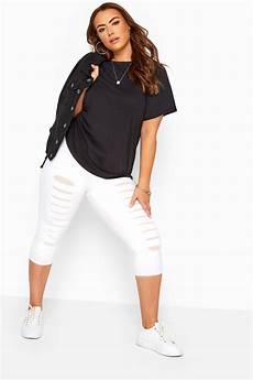 White Cropped Leggings